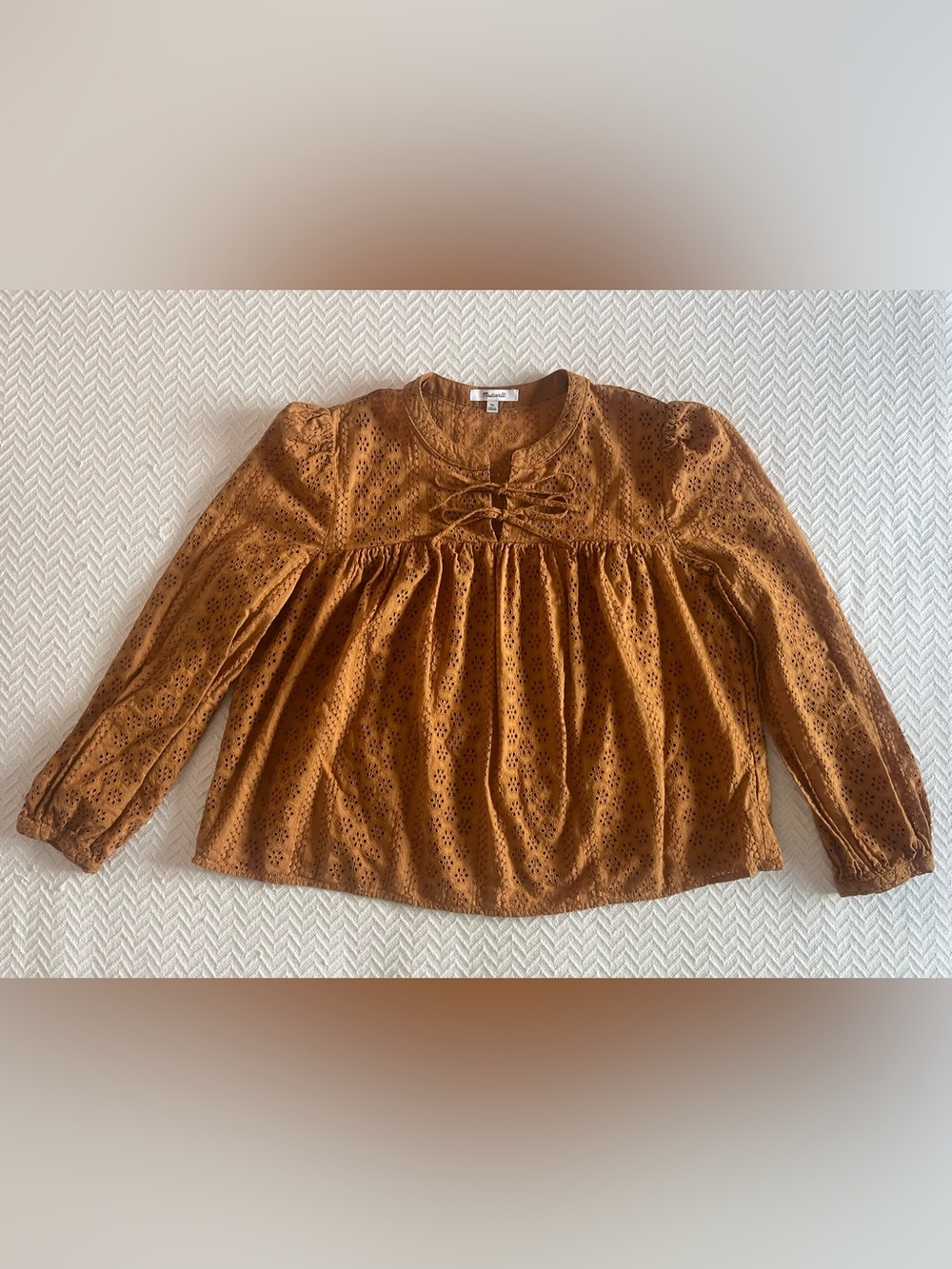 Madewell Eyelet Peasant Blouse